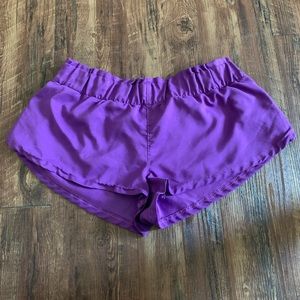 Purple swim shorts